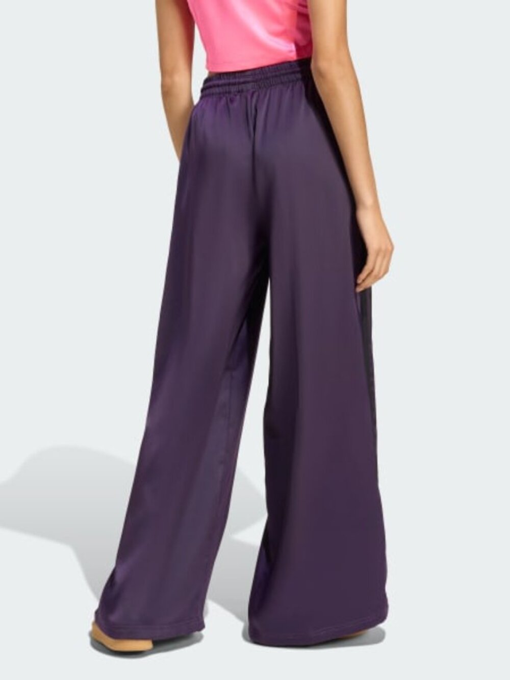 Adicolor Satin Wide Leg Track Pants- Size 18 - Picture 3 of 11